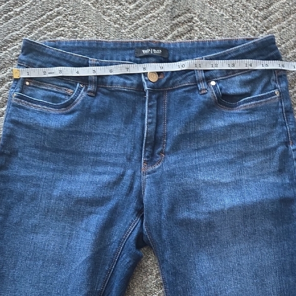 White House Black Market Blue Flare Jeans - Picture 3 of 11